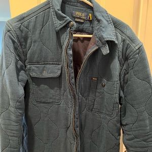 Blue Ralph Lauren quilted shirt jacket